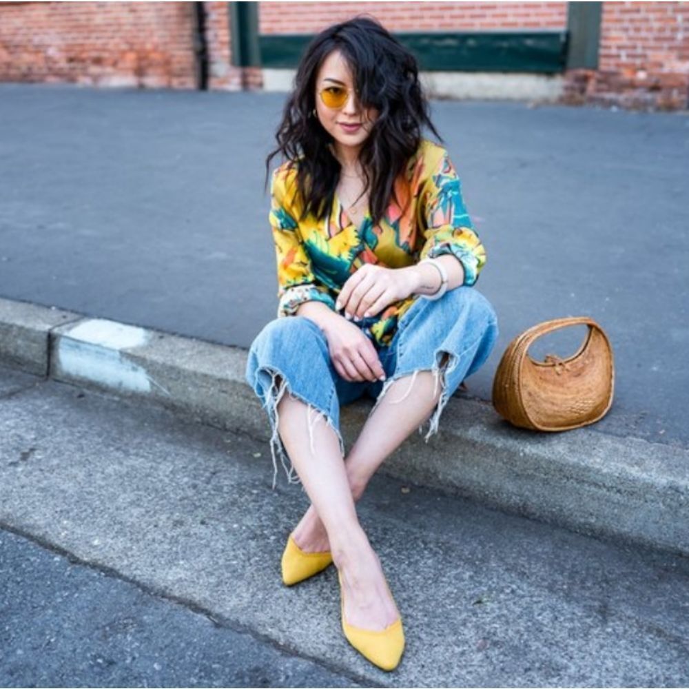 ROTHY'S *Retired* Marigold Yellow "The Point‎ Flats" Size 6.5